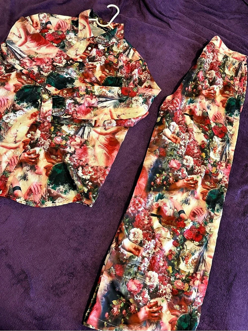 Floral Wide Leg Pants in Pink